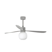 FARO Ventilatore da soffitto Amelia 3 pale Ø1320 mm grigio opaco acciaio motore DC 6 velocita funzione inversa per soffitti inclinati - FARO-337622W
