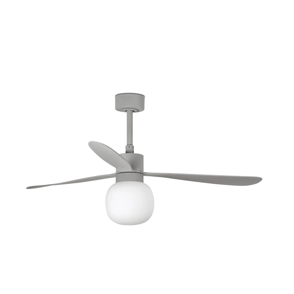 FARO Ventilatore da soffitto Amelia 3 pale Ø1320 mm grigio opaco acciaio motore DC 6 velocita funzione inversa per soffitti inclinati - FARO-337622W