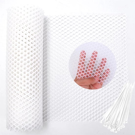 Veloce rete di vaso ornamentale in plastica - Bianco - 30 cm x 3 m - Giardinaggio - Fai da te