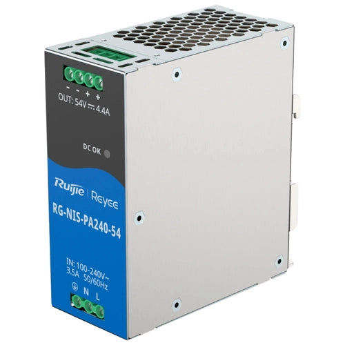 Reyee alimentatore ac/dc 240w 56v din-rail per switch industriali - RG-NIS-PA240-54