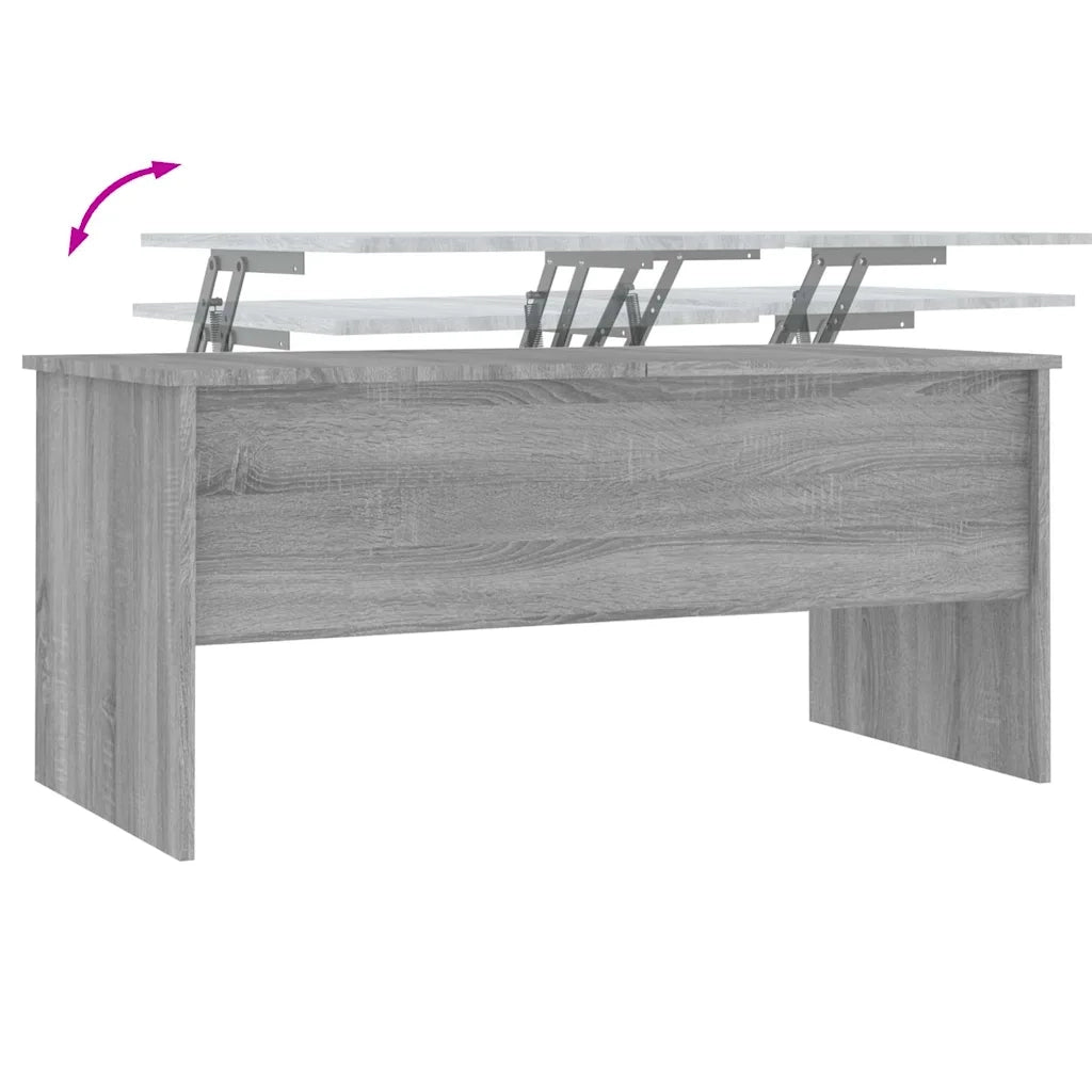 Tavolino-Tavolino da soggiorno-Tavolo Grigio Sonoma 102x50,5x46,5 cm in Legno Multistrato