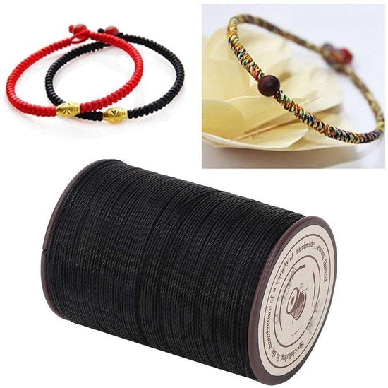Cordone in poliestere 0,45 mm - Durata 160 m/rol - Resistente e resistente alle abrasioni - Cordone per collana o bracciale