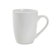 TAZZA MUG 1 PZ IN CERAMICA BIANCA DESIGN SEMPLICE DA CUCINA CON MANICO AMPIO 300 ML
