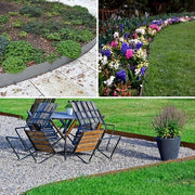 Bordura flessibile in plastica per giardino - Lunghezza 10m - Altezza 8 cm - Colore antracite