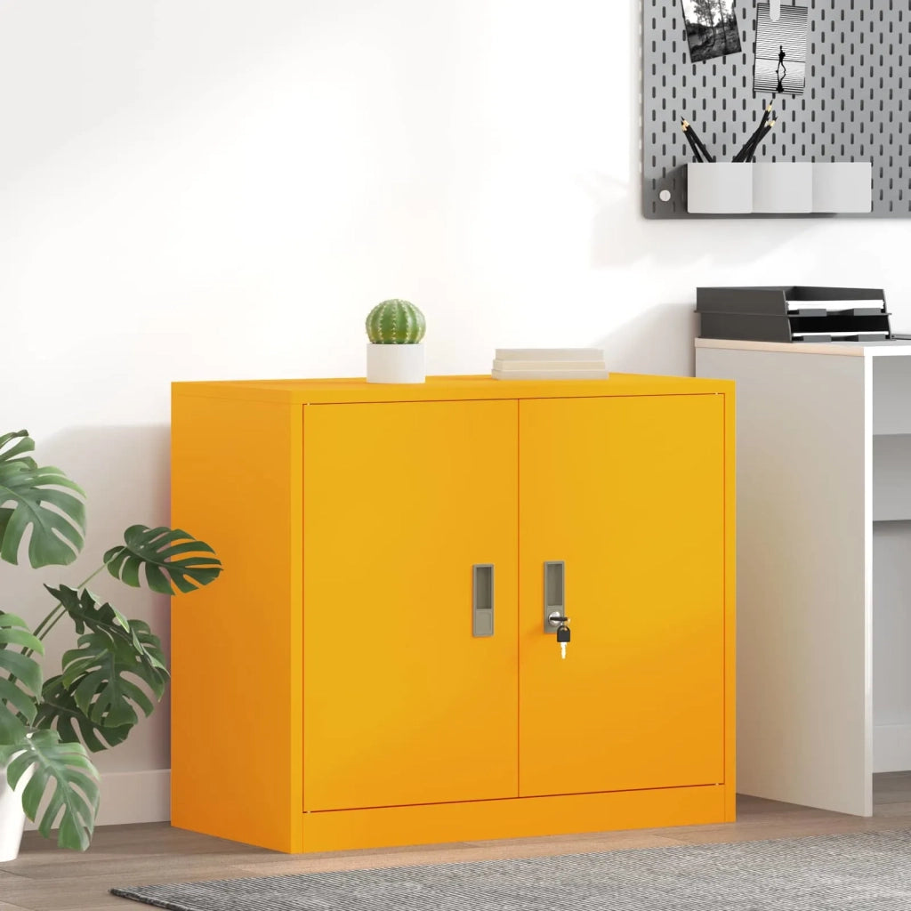 Armadio Giallo senape 80 x 40 x 70 cm Acciaio 891679