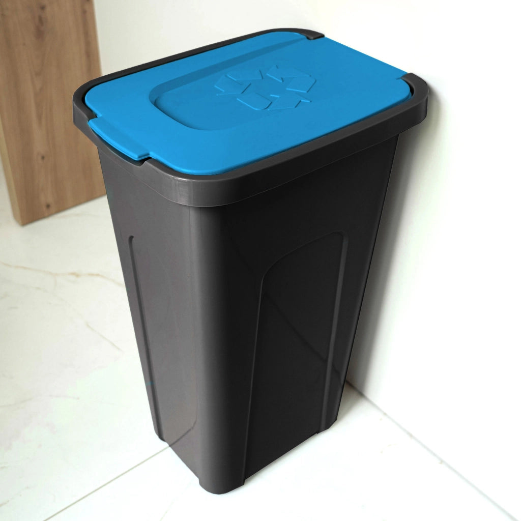 Cestino per rifiuti KADAX da 30 litri, contenitore per la raccolta differenziata con coperchio.