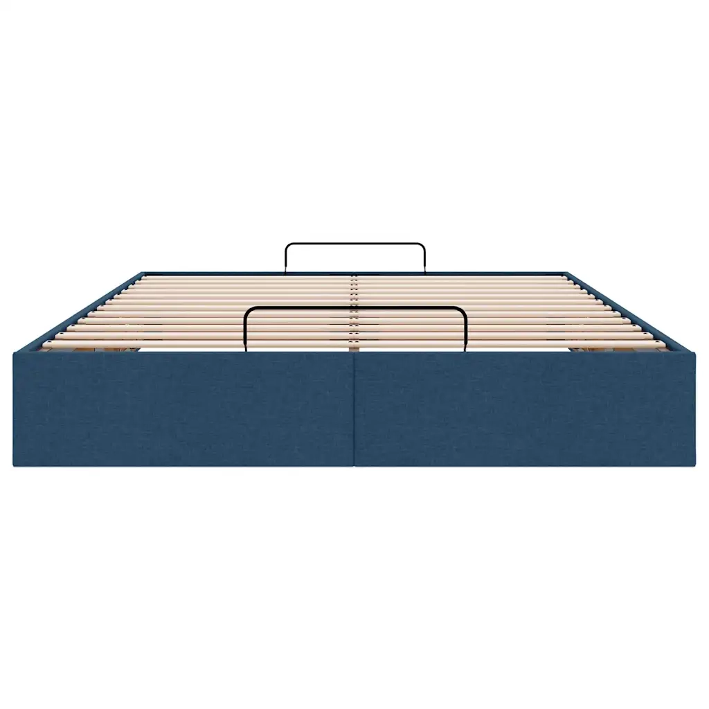 Struttura Letto Pouf senza Materasso Blu 140x200cm in Tessuto