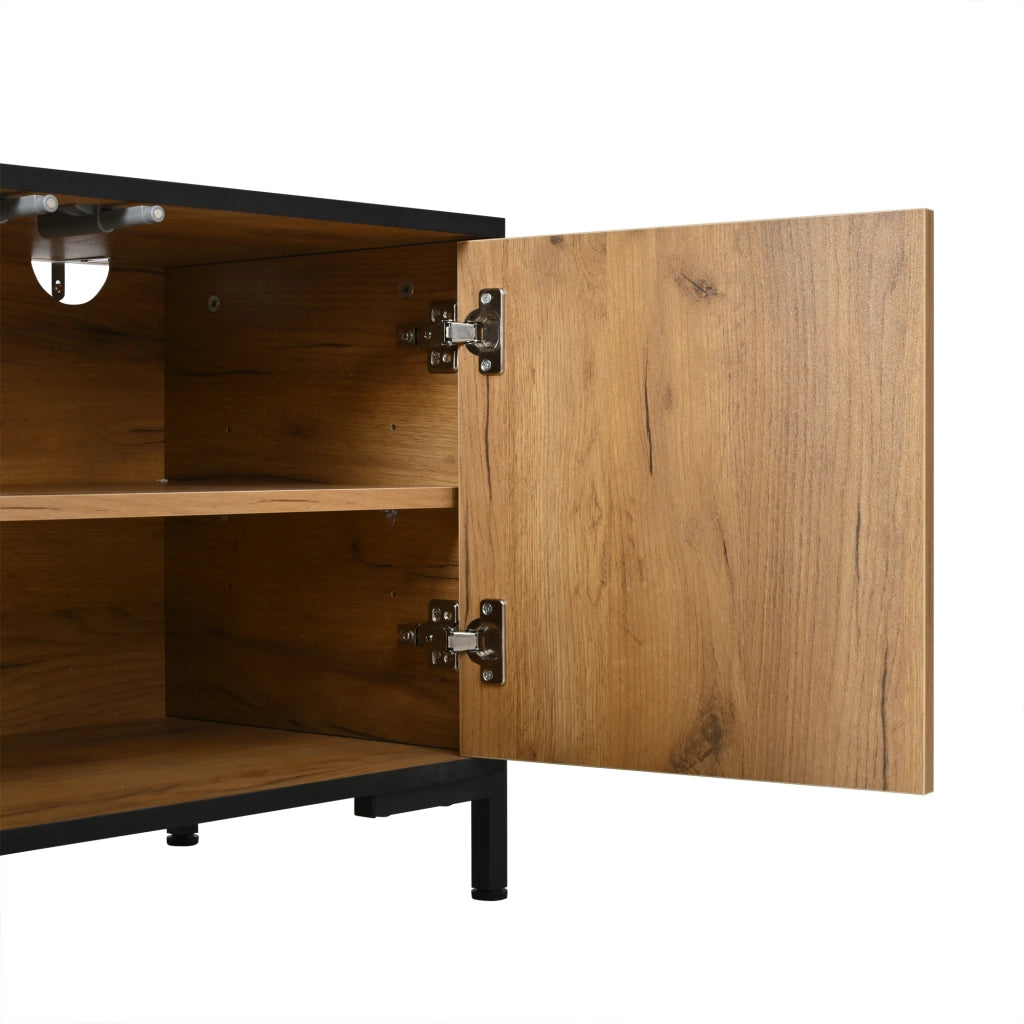 Mobile TV con 4 ante e 4 vani; per soggiorno; in MDF; 153 x 40 x 50 cm; natural wood