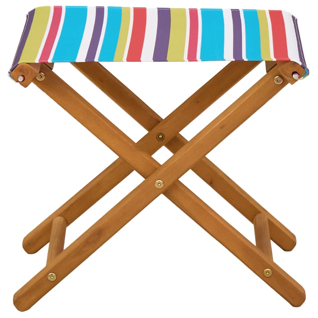 Lettino 2 pcs Legno di Eucalipto Massello Multicolore 42024895