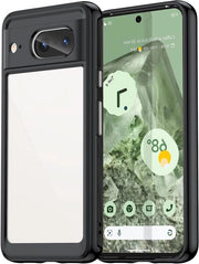 Case Premium per Google Pixel 8 - anti-vergeling, schokbestendig e krasbestendig - trasparente nero - retro con protezione ultima