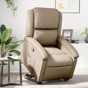 Divano Sedia-Poltrona Alzapersona Reclinabile Cappuccino in Similpelle 437397