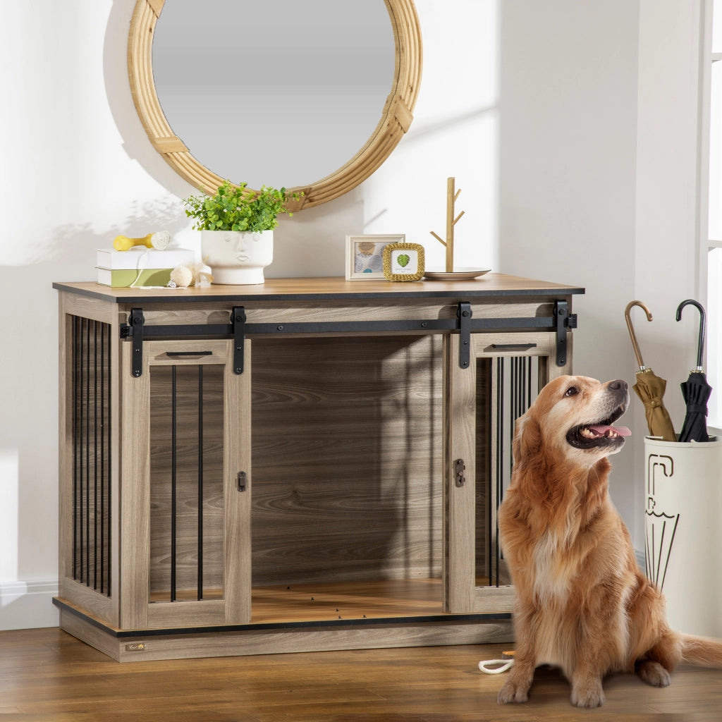 Gabbia per Cani Rustica ¨C zephmum ¨C Marrone