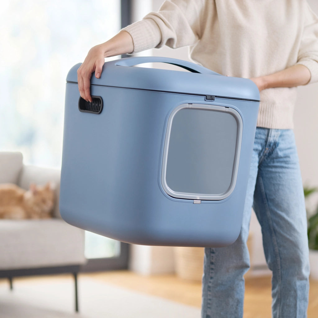 Lettiera per gatti BIALA XL   - Colore horizon blue/Nero - Rotho