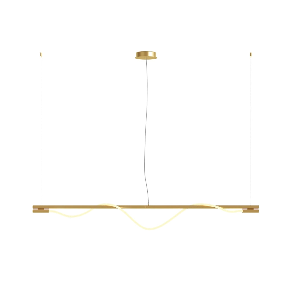 Lampadario A Sospensione Moderno Tau Alluminio Oro Luce Led 21W