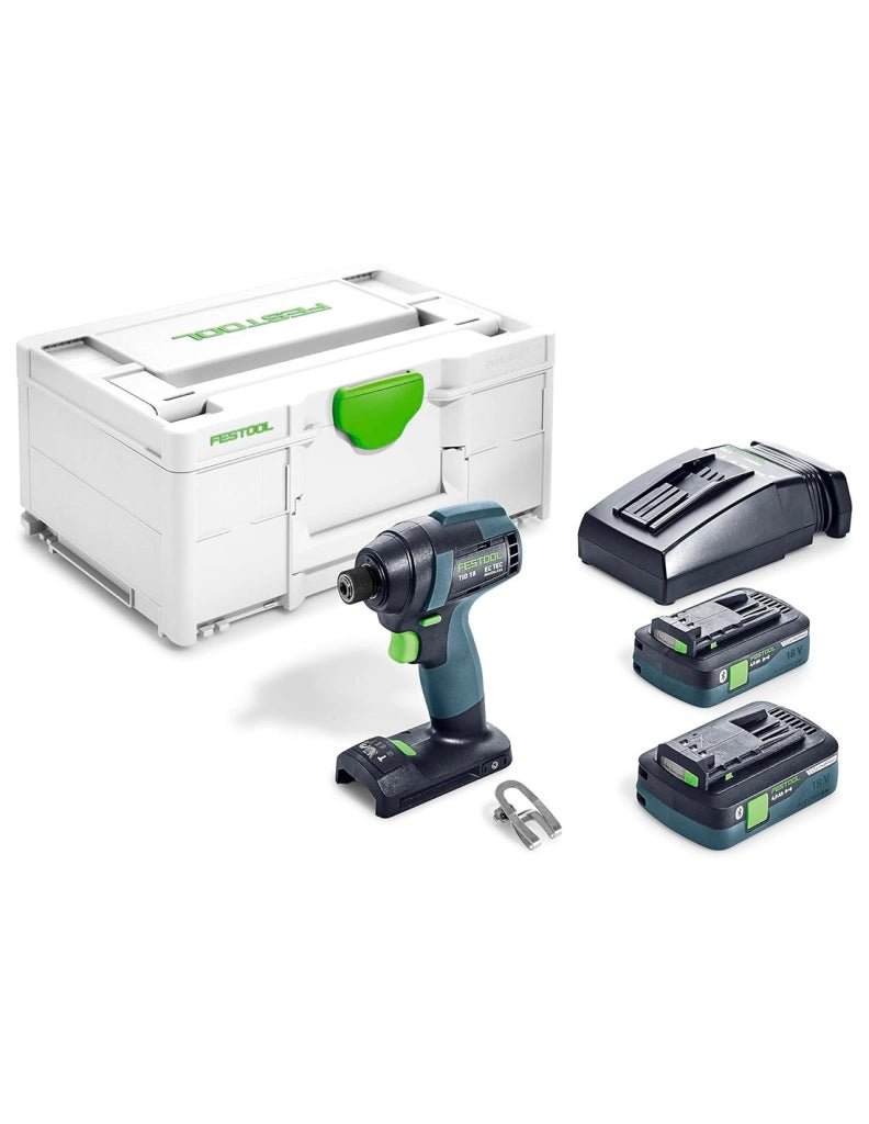 Avvitatore ad Impulsi FESTOOL TID 18 HPC I-Plus (2 x 4,0 Ah + TCL6 + Systainer SYS3 M 187)