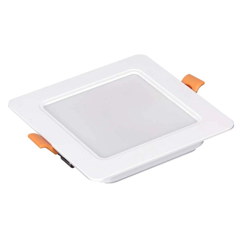 Faretto Led Da Incasso Quadrato 9W 900LM Freddo 6000K 120X120mm Montaggio 2 In 1 Da Plafone e Da Incasso