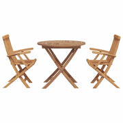 Set da Pranzo per Giardino 3 pcs Marrone
