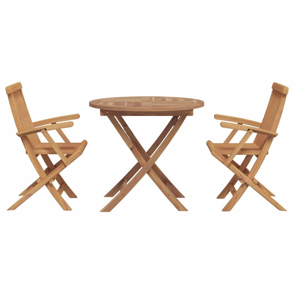 Set da Pranzo per Giardino 3 pcs Marrone