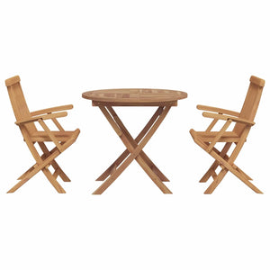 Set da Pranzo per Giardino 3 pcs Marrone