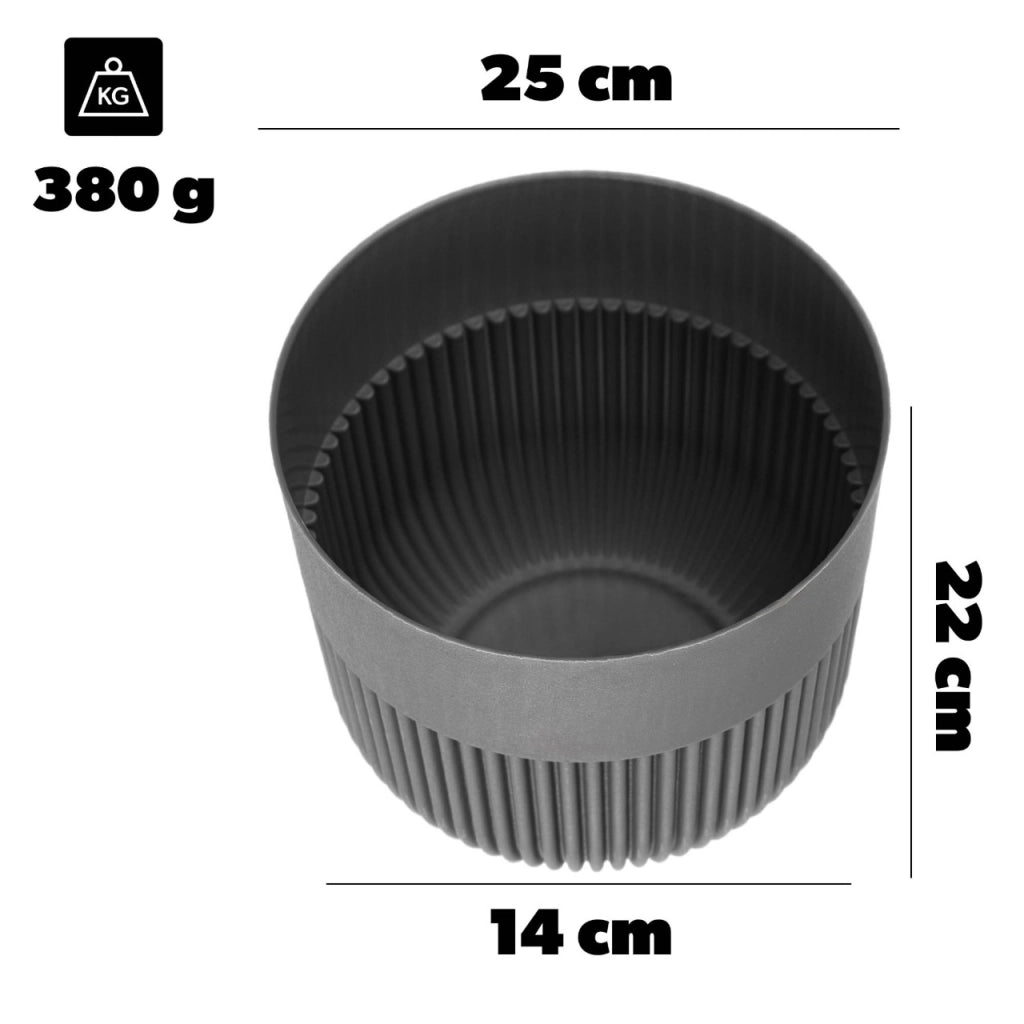 KADAX Doniczka Alia DAL25 ciemny szary <10> K17074