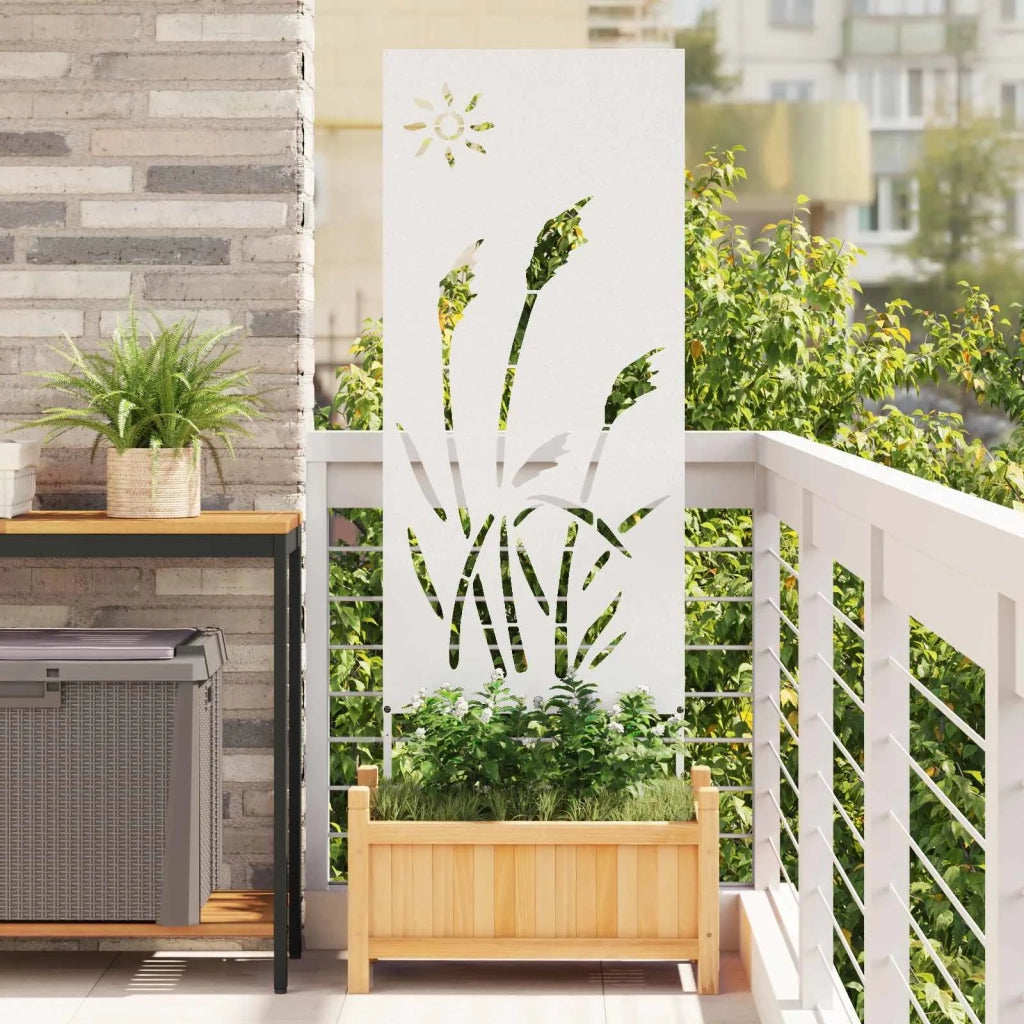 Schermo per privacy in giardino Traforo Bianco 50 x 140 cm CFW6083414
