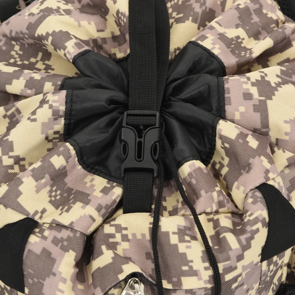 Zaino da Trekking Cammello Mimetico 60 L in Tessuto Oxford
