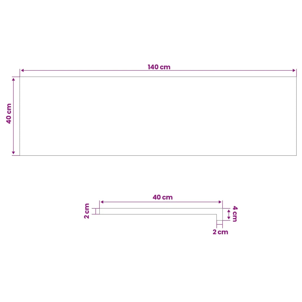 Soglie per finestre 2 pz Verniciato 140 x 40 x 2 cm 42048245