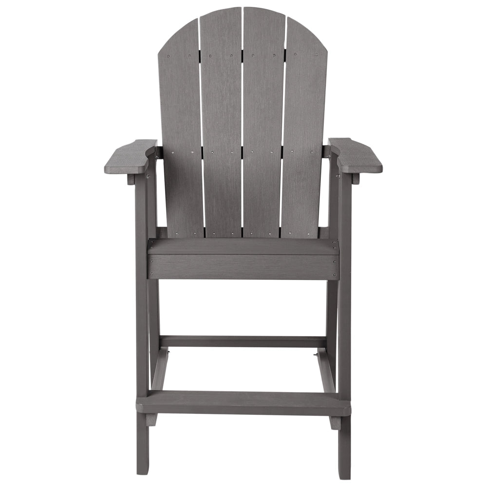 Sedia da bar da giardino in legno plastico grigio scuro resistente alle intemperie Stile moderno