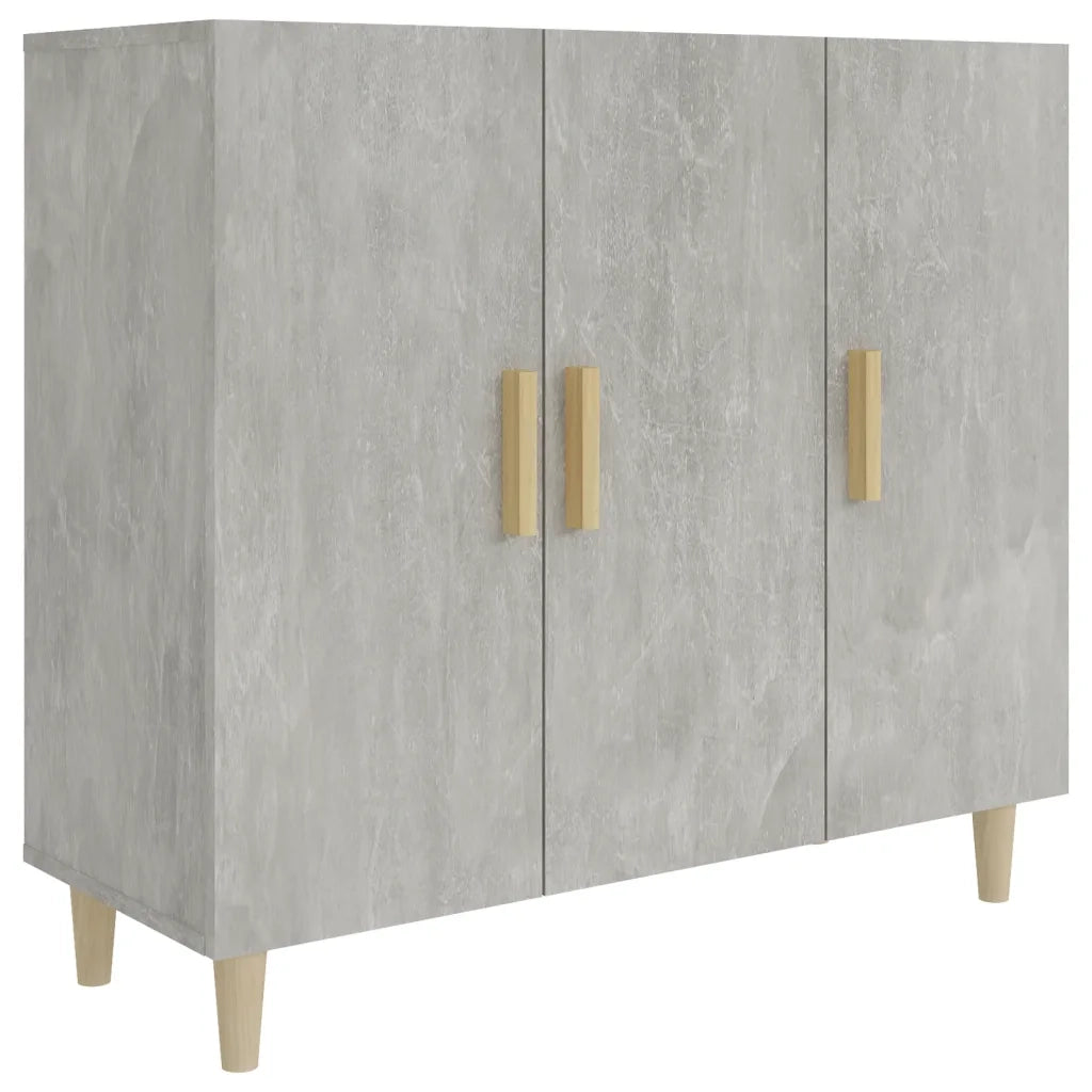 Credenza Grigio Cemento 90x34x80 cm in Legno Multistrato 812496