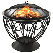 Braciere e Barbecue 2in1 e Attizzatoio 59x59x60 cm Acciaio Inox 313360