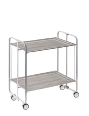 Carrello da cucina pieghevole grigio con ruote BAUHAUS 2 ripiani