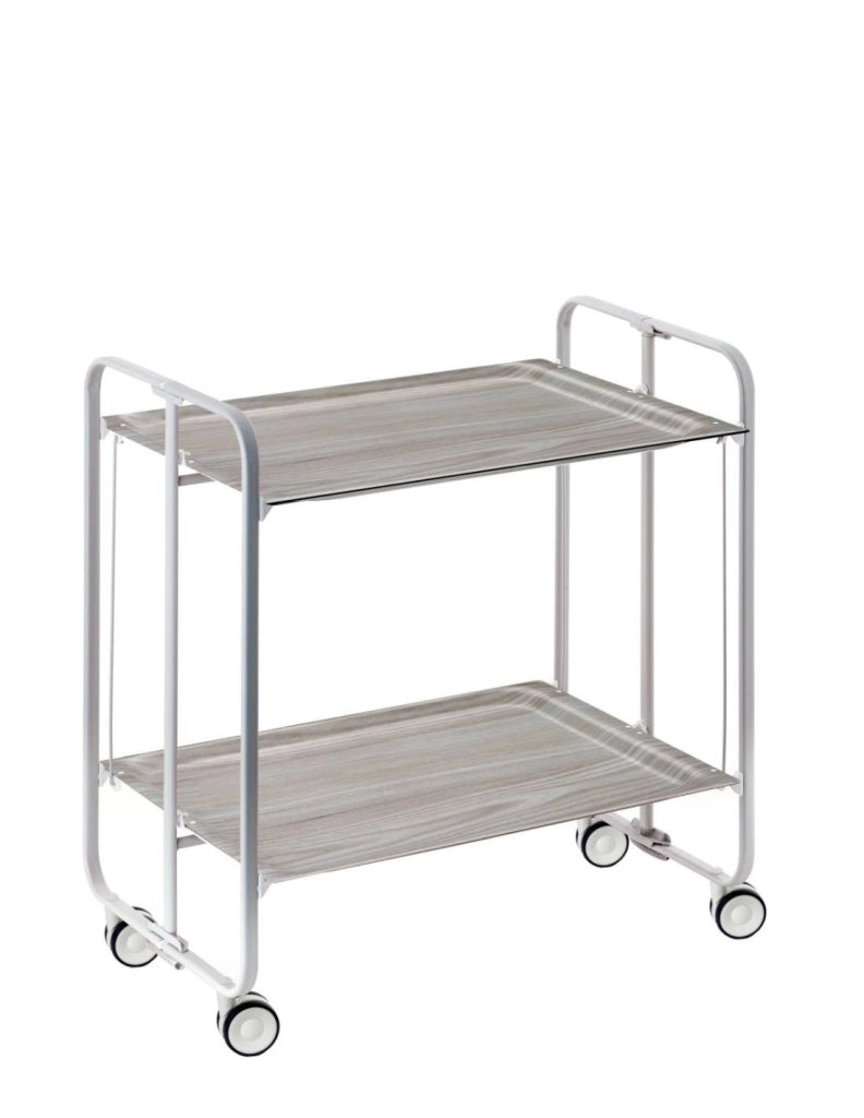 Carrello da cucina pieghevole grigio con ruote BAUHAUS 2 ripiani