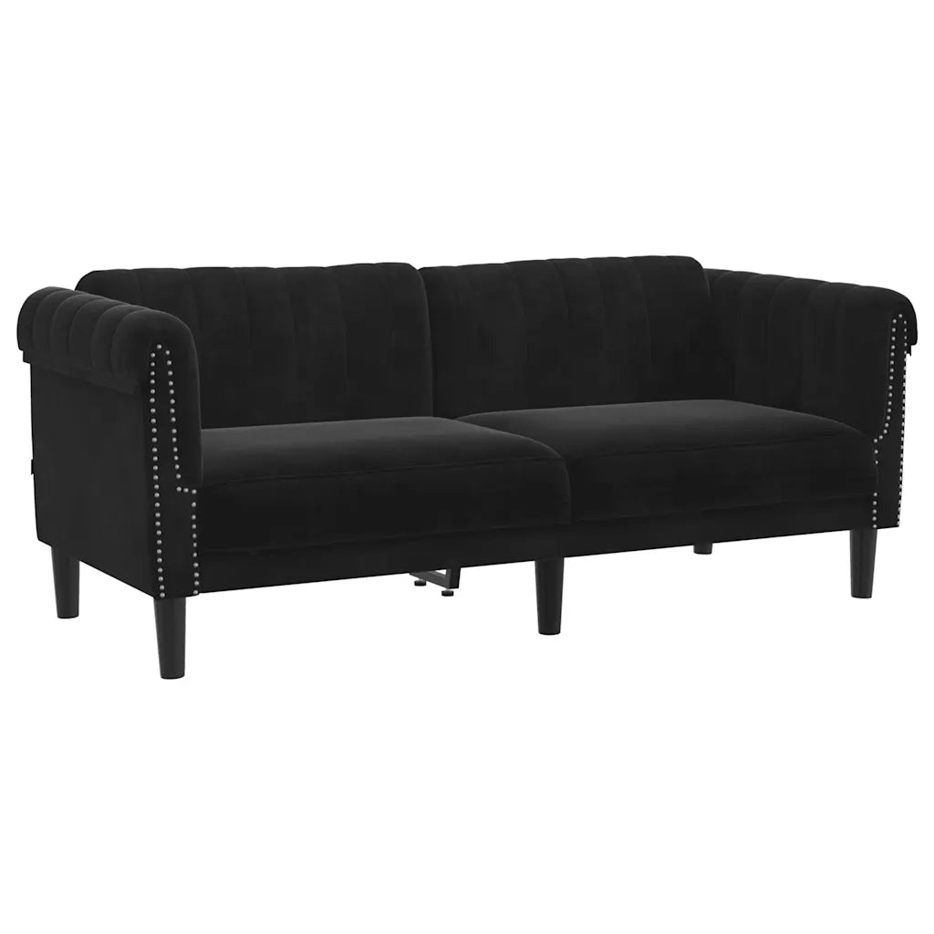 Divano a 2 Posti Nero in Vellutocod mxl 91466