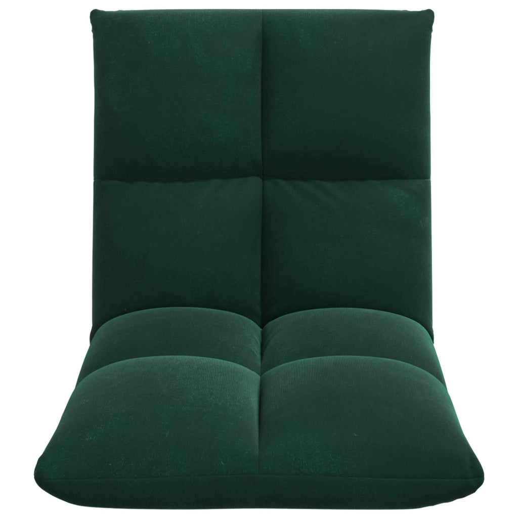 Sedia a pavimento regolabile Verde Scuro Velluto