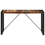 Tavolo da Pranzo 140x70x75 cm in Legno Massello di Recupero 247421