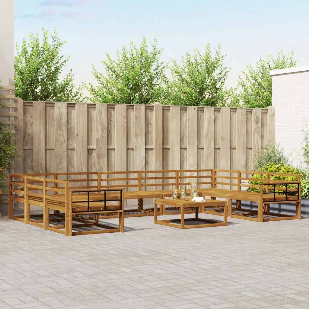 Set di divani da esterno 10 pcs Naturale