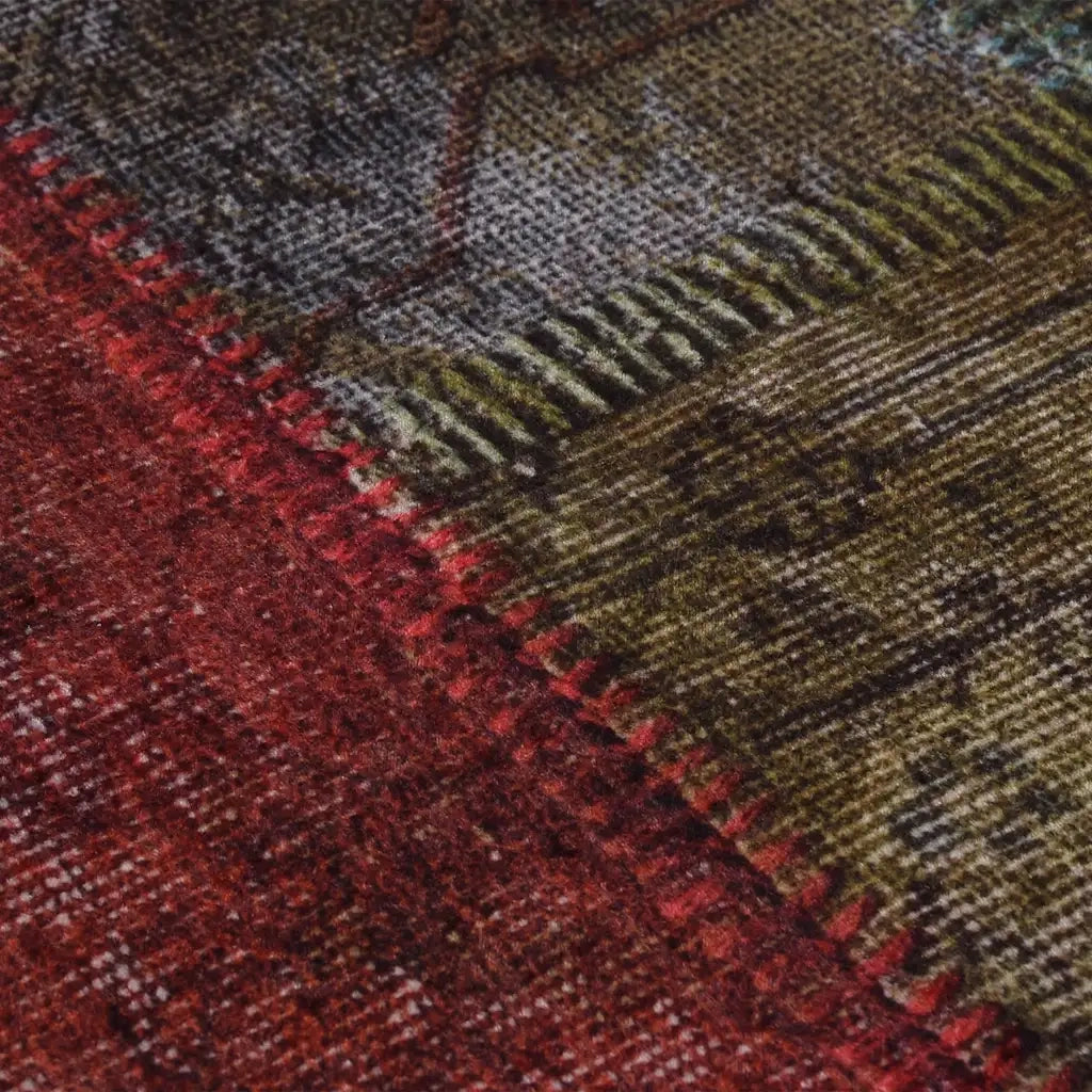 Tappeto Lavabile Patchwork Ï†120 cm Multicolore Antiscivolocod mxl 71478