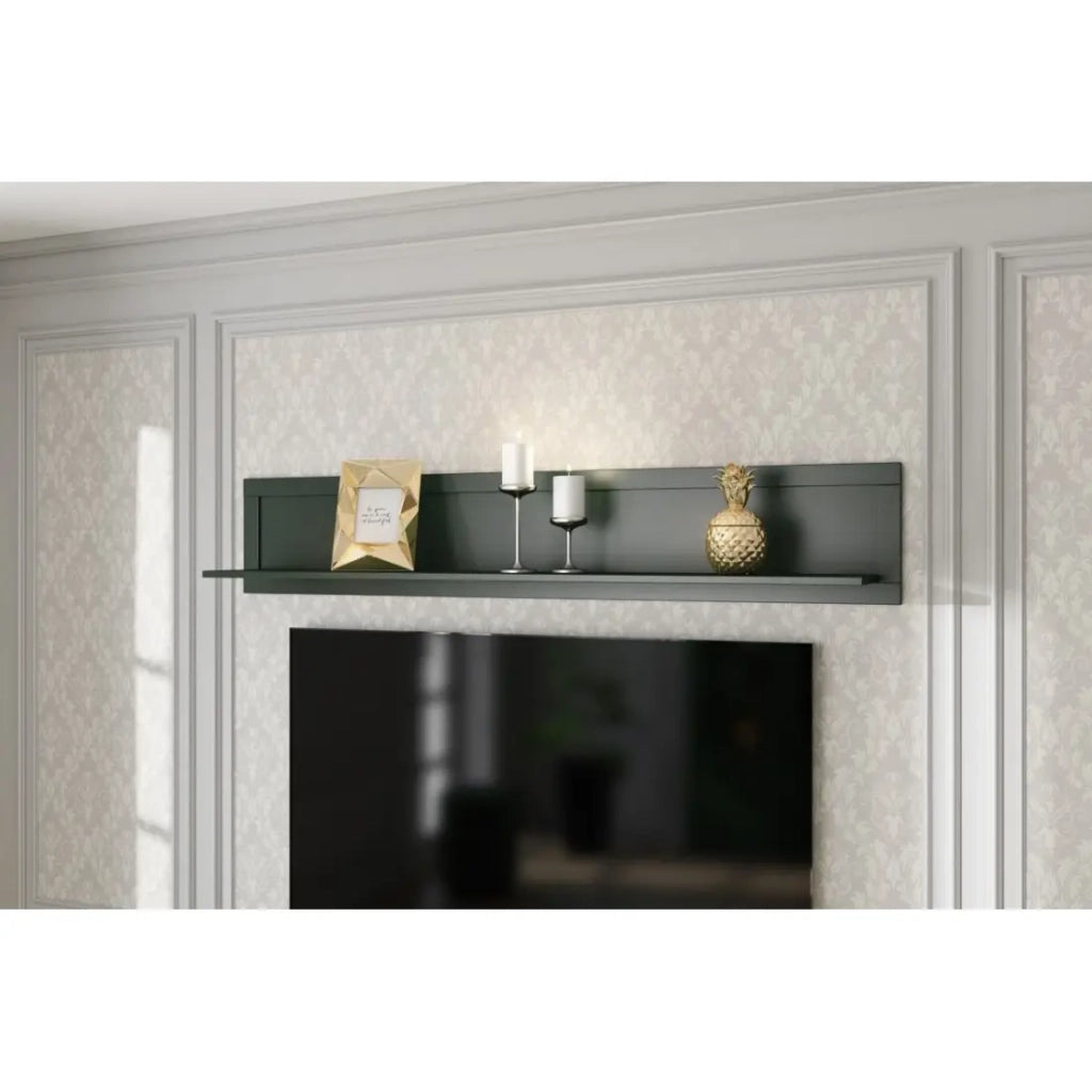 Scaffale da muro ASSIA – 180 cm – Verde – Stile classico chic