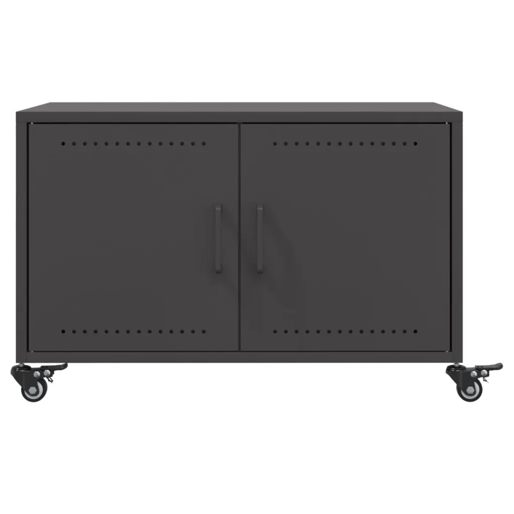 Tavolino da Salotto Nero 100,5x39x72 cm in Acciaio 846686