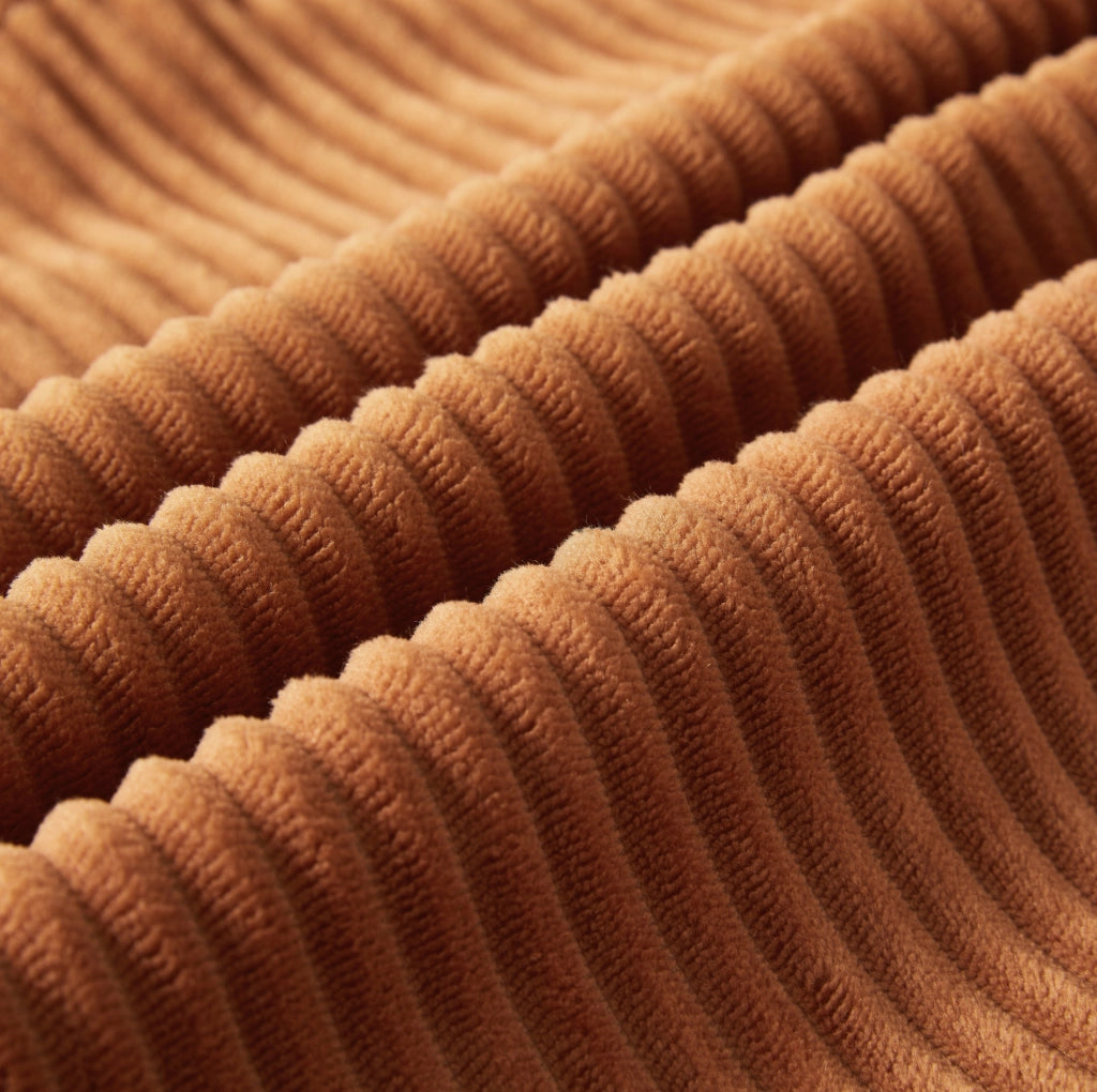 Divano letto modulare in velluto terracotta
