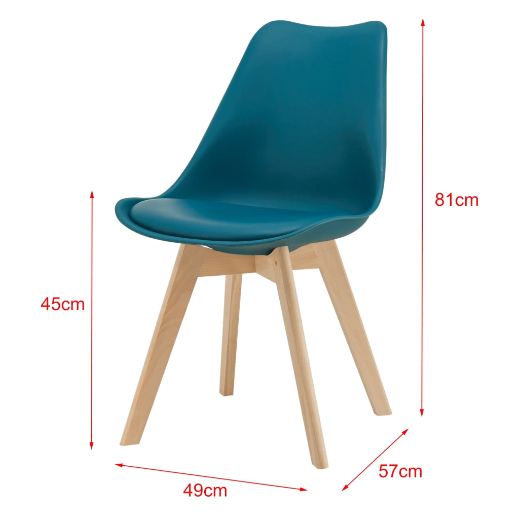 Set di 6 sedie da pranzo in similpelle color faggio turchese 03_0006784