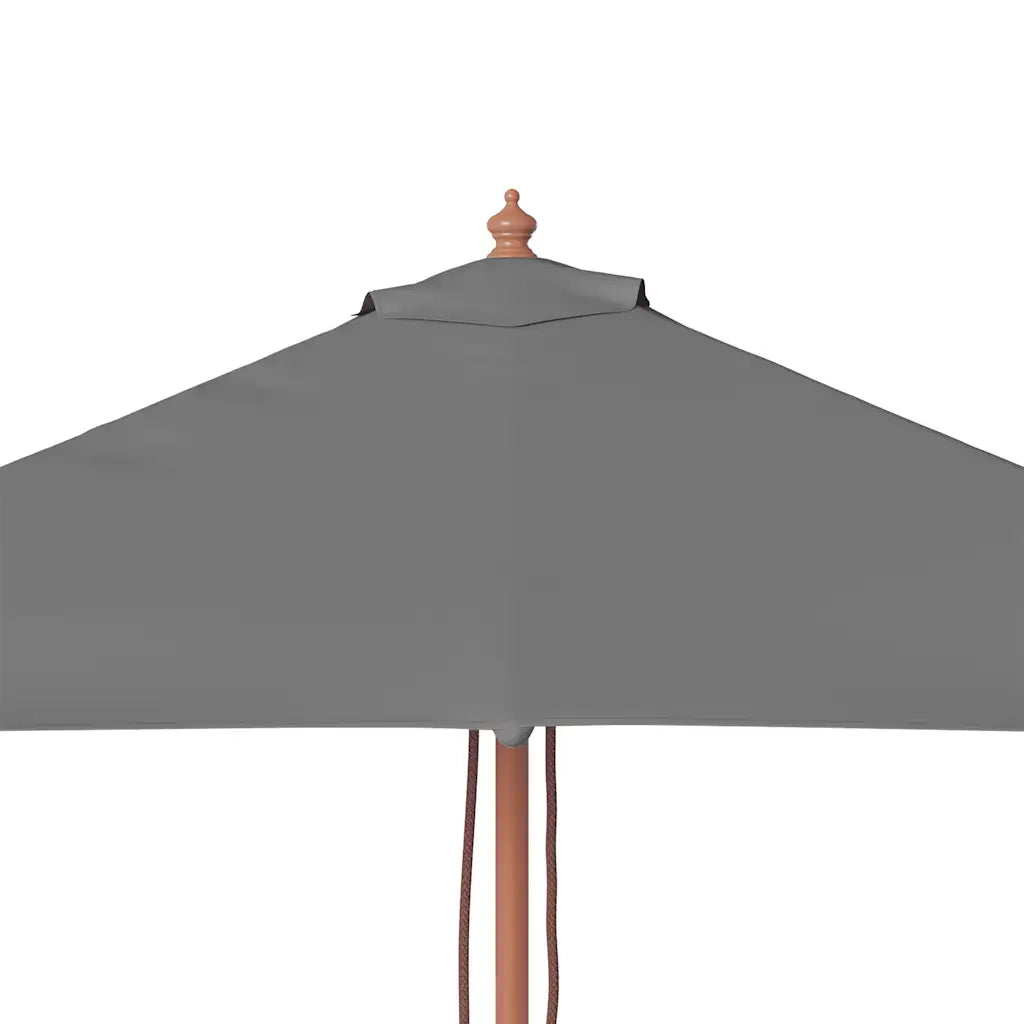 Ombrellone da Esterni con Palo in Legno 150x200 cm Antracite 44535