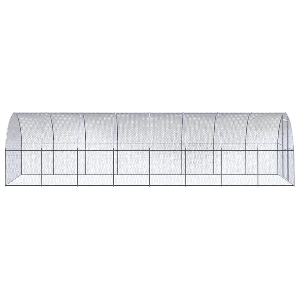 Gabbia per Polli da Esterno 3x8x2 m in Acciaio Zincato 3095466