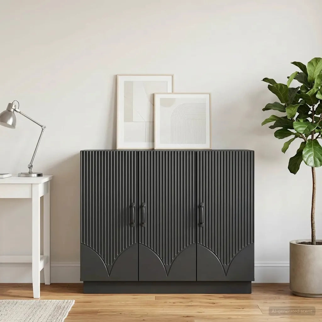 Credenza Nero 89 x 34,5 x 77 cm Legno ingegnerizzato 895336