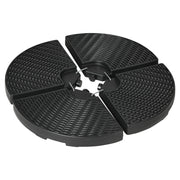 Base per ombrellone 4 pezzi riempibile ¨C Xylo ¨C 100x100x8 cm nero