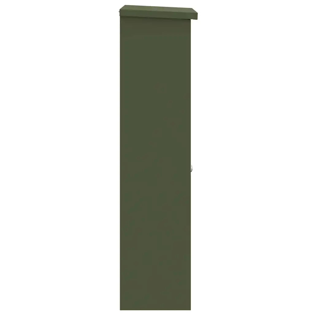 vidaXL Cassetta per pacchi Oliver verde 44.5 x 29 x 110.5 cm Acciaio