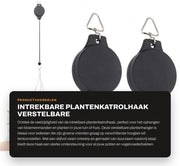 Hanger per Cestino in Acciaio Inox - Regolabile - Supporto per Cestino da Parete - Catena per Cestino - Hanger per Cestino da Appendere - Adatto per Cestini da Giardino