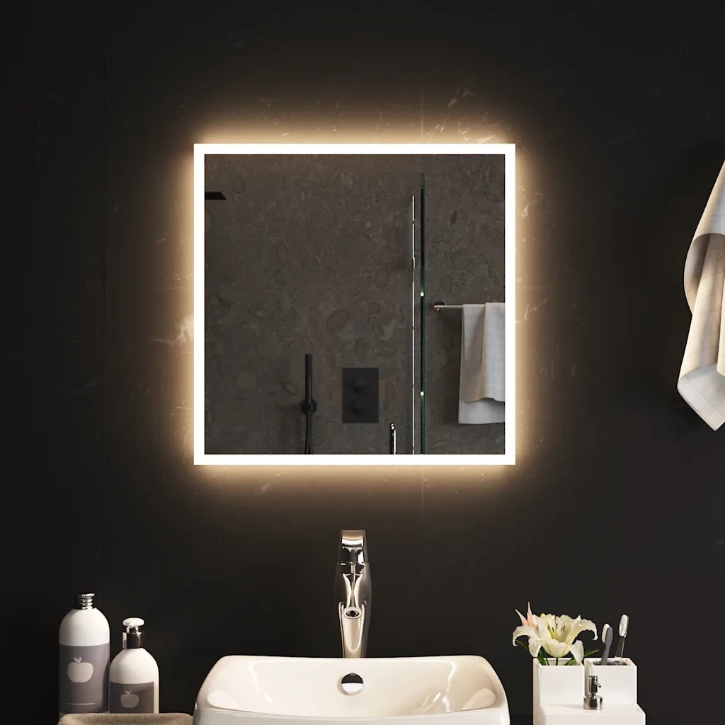 Specchio da Bagno con Luci LED 50x50 cm 151758