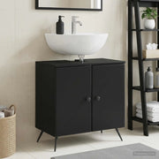 Armadio per Lavabo da Bagno BREDA Nero 59,5 x 31,5 x 59 cm 897446