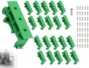 Set di Adattatori per Ferrovia - 20pz - Ideale per la Montaggio - Verde - Inclusi Viti - Adatto per Diverse Applicazioni
